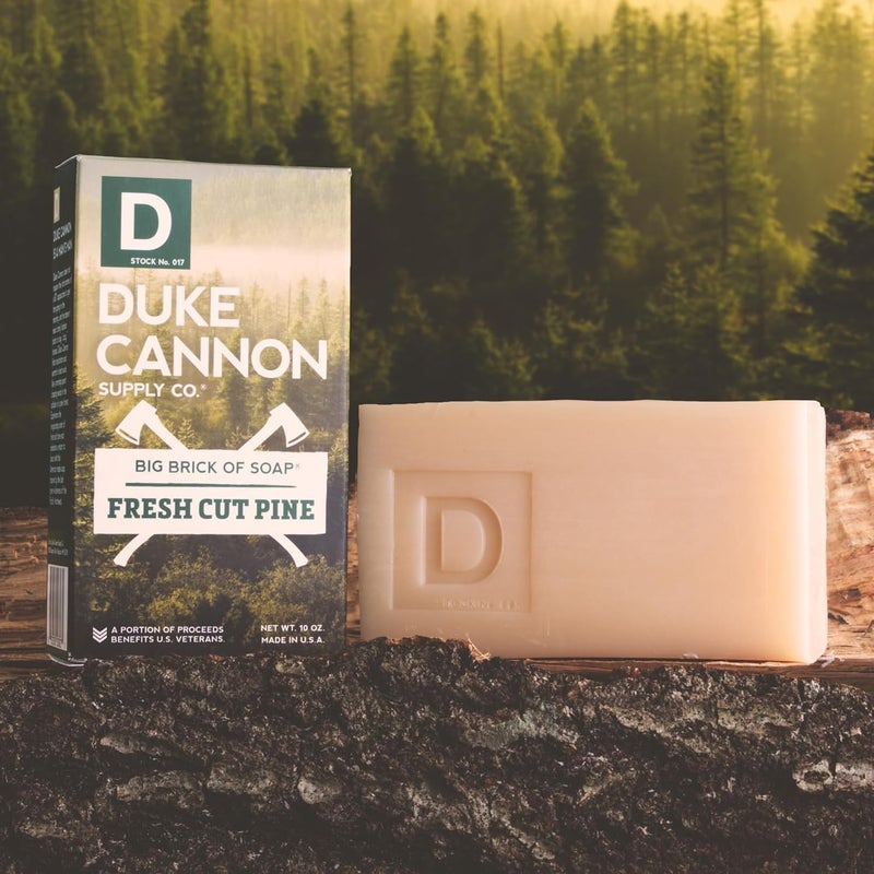 Duke Cannon Supply Co. Big Brick of Soap for Men â€“ Fresh Cut Pine Scent, Extra Large 10 oz Bars, Paraben-Free, 3-Pack - Image 5